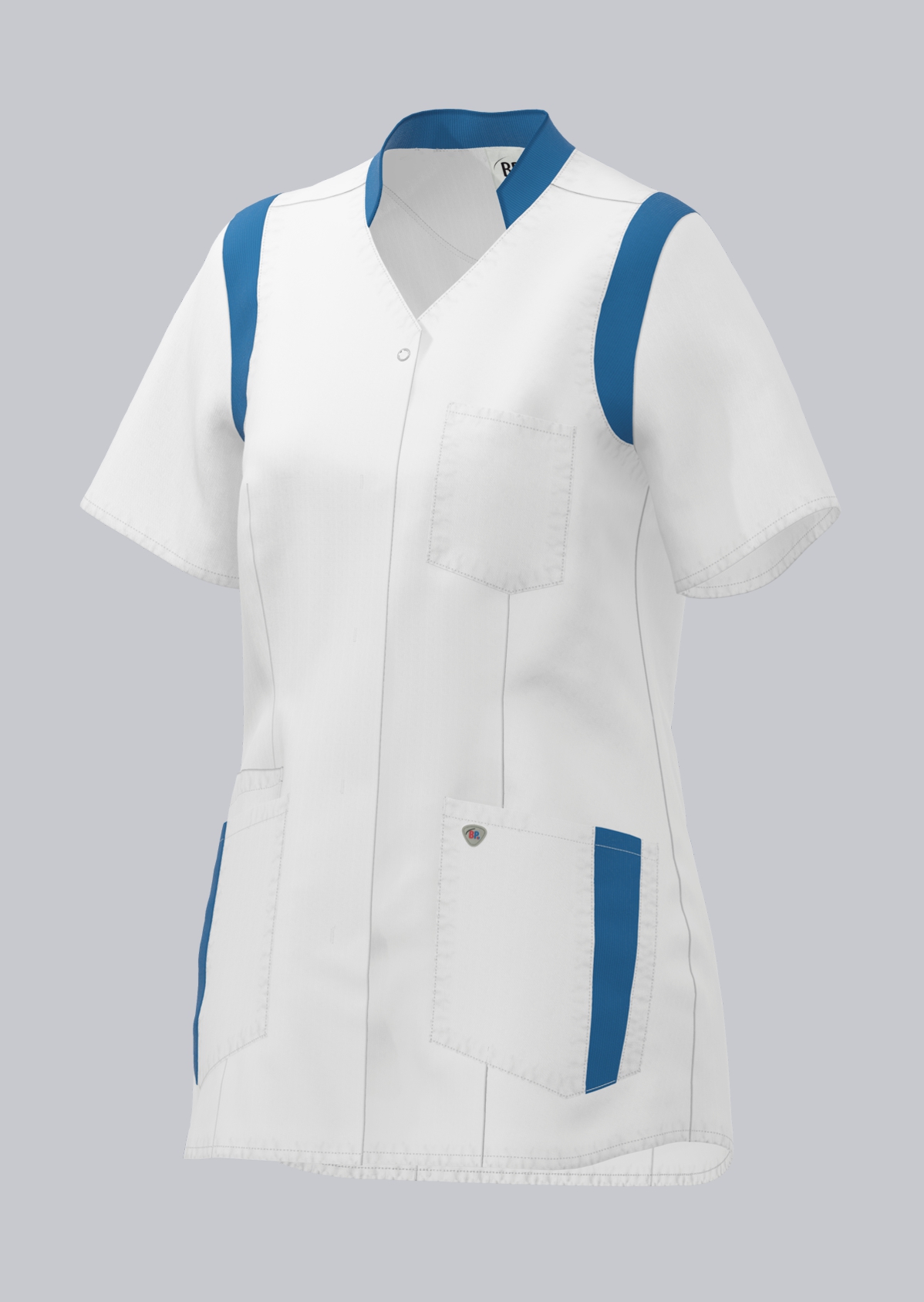 1710-684-2106_BP® Stretch women's tunic_white/azure blue_Cover Image