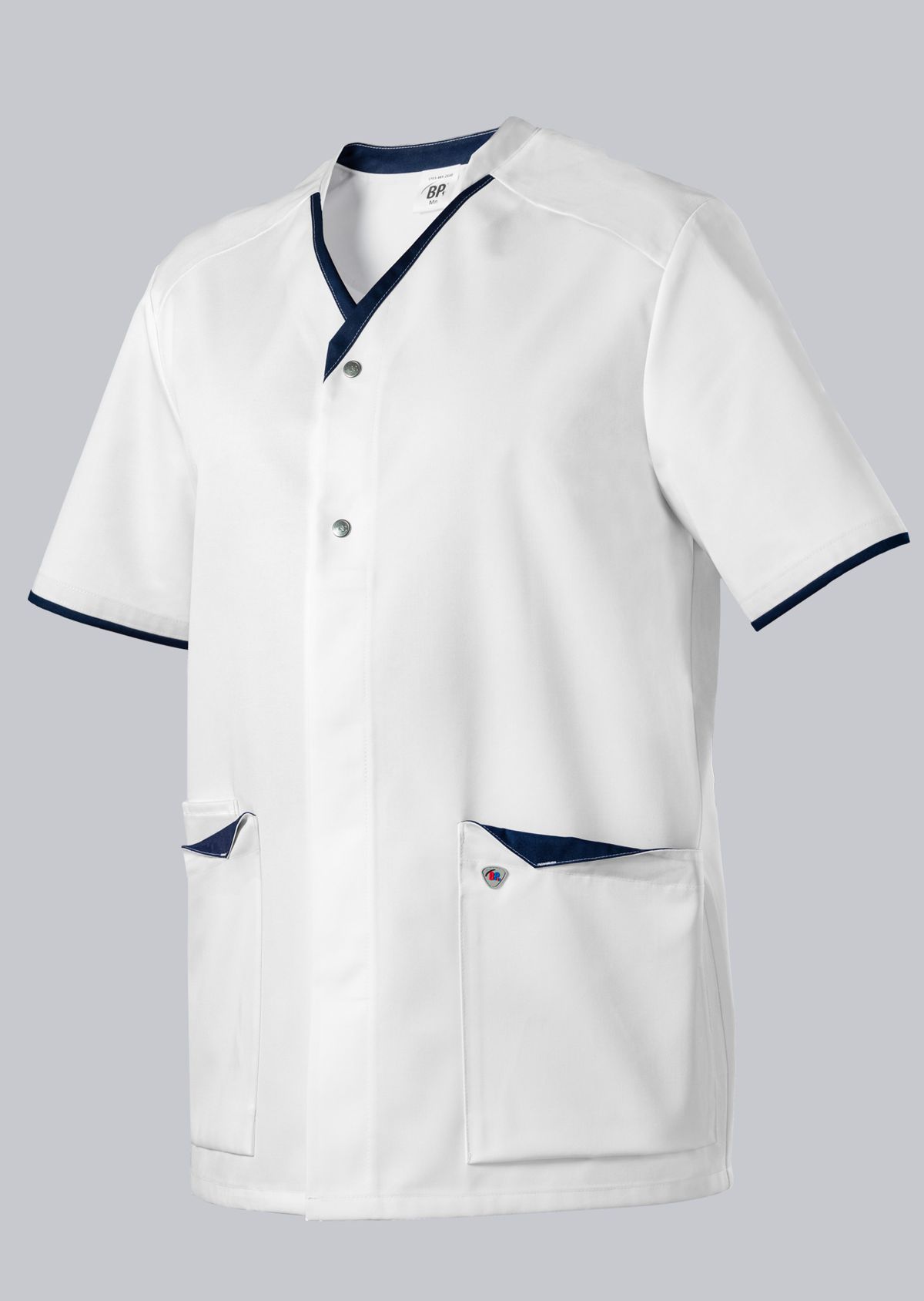 1703-485-2110_BP® Unisex tunic_white/night blue_Cover Image