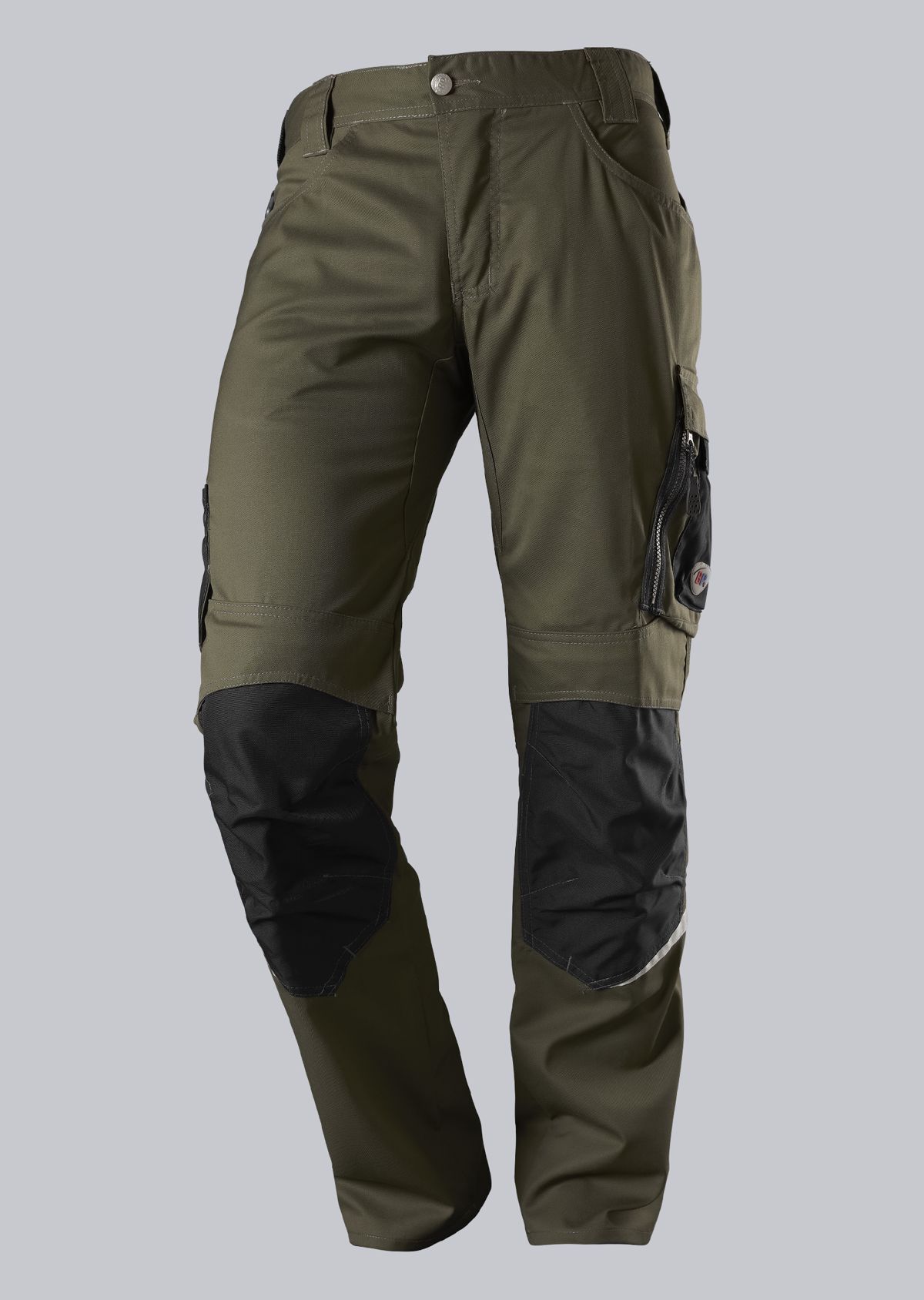 1998-570-7332_BP® Lightweight work trousers with knee pad pockets_olive/black_Cover Image
