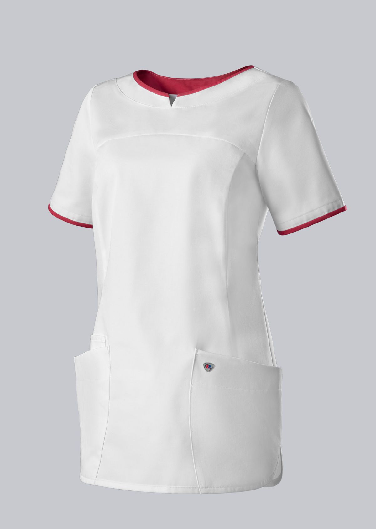 1700-485-2188_BP® Women's slip-on tunic_white/coral_Cover Image